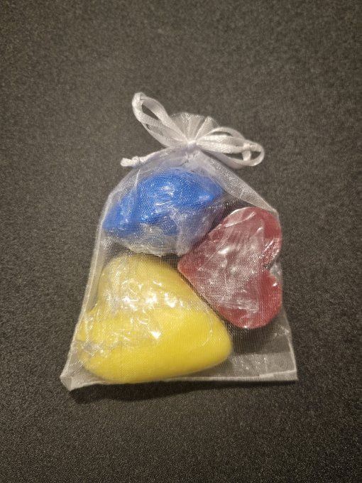 Pack 3 mini savons assortis