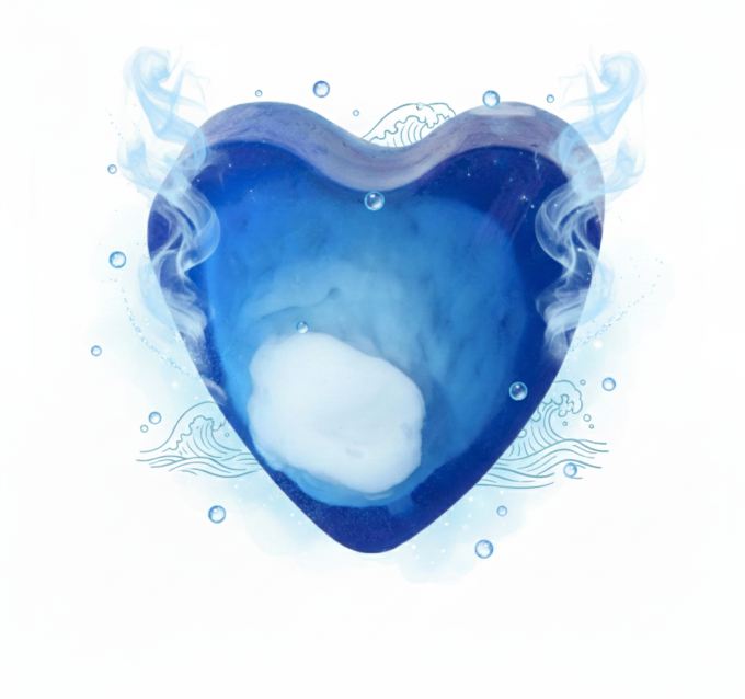 Savon à la glycérine en forme de cœur 85g - Divers parfums