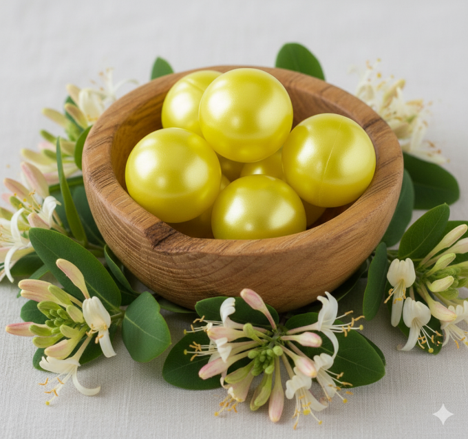 Perle de bain forme billes