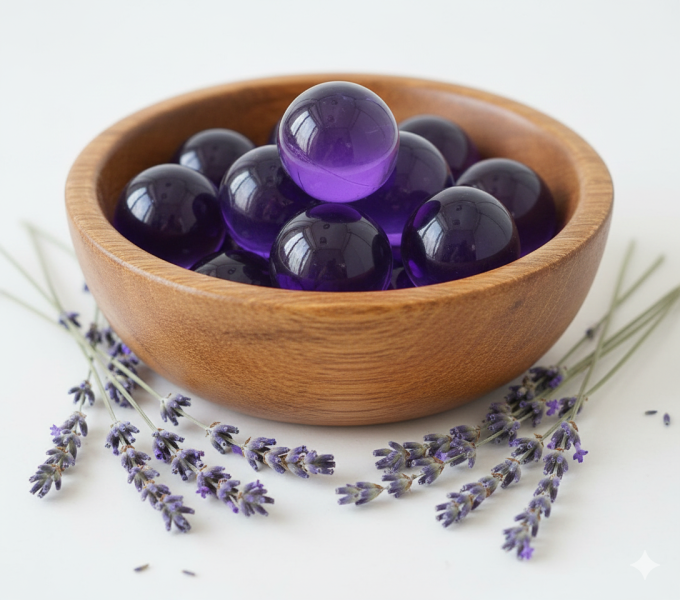 Perle de bain forme billes