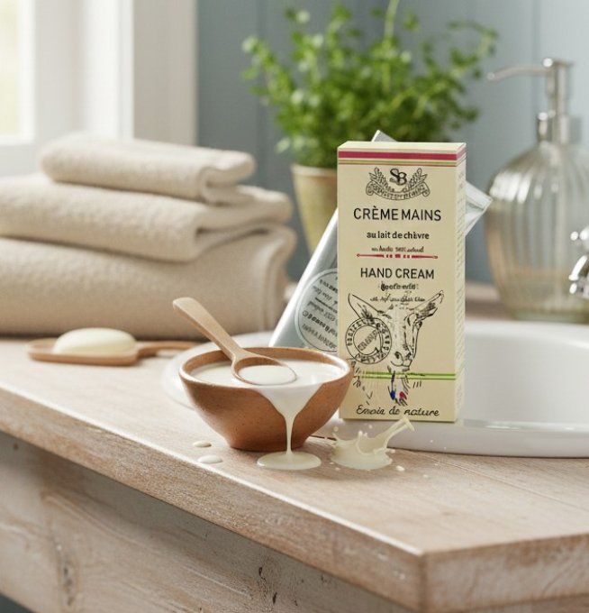 Crème main à l'huile d'abricot ou lait de chèvre 75ML
