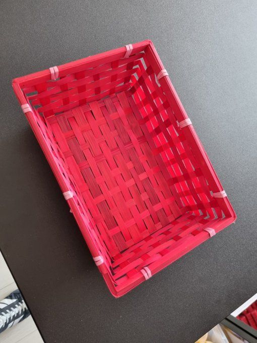 Panier en bambou rectangulaire