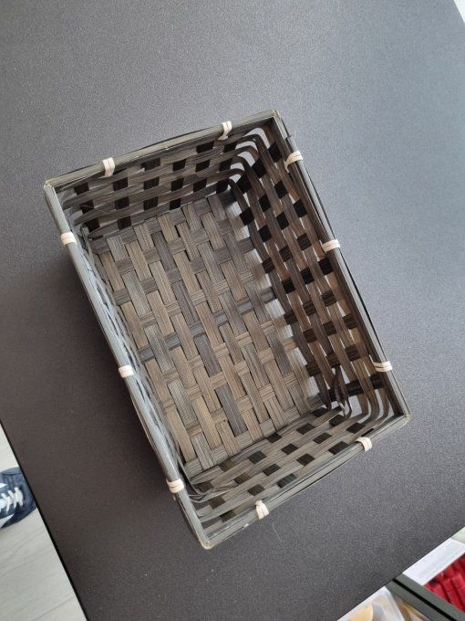 Panier en bambou rectangulaire