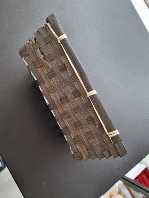 Panier en bambou rectangulaire