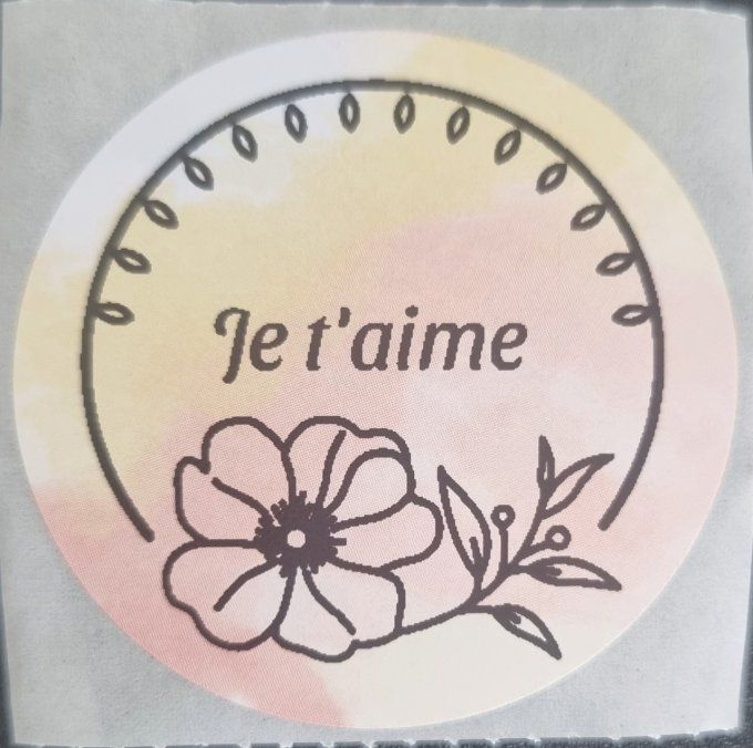 Etiquette "Je t'aime"