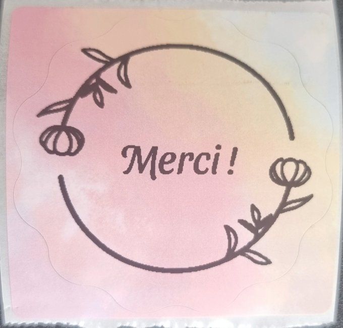Etiquette "Merci"