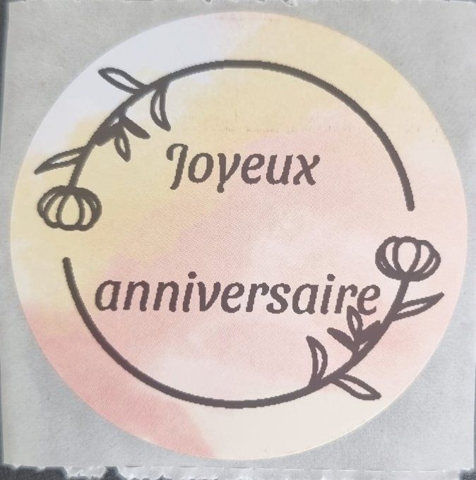 Etiquette "Joyeux anniversaire"