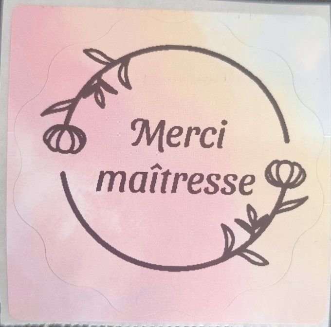 Etiquette "Merci maîtresse"