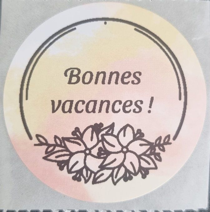 Etiquette "Bonnes vacances"