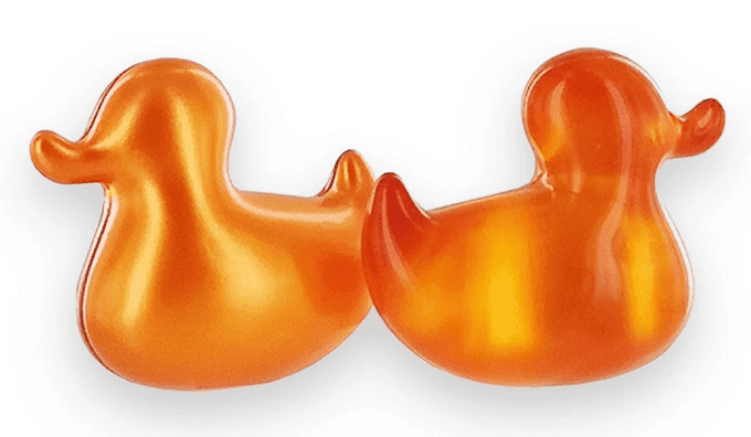 Perle de bain canard parfum abricot