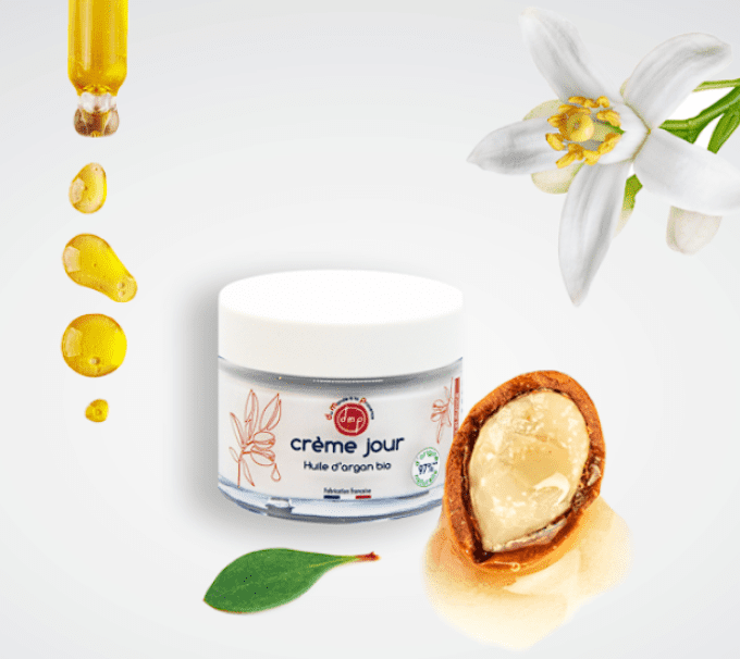 Crème Jour Visage à l’Argan BIO parfum Fleur d’Oranger – 40 ml