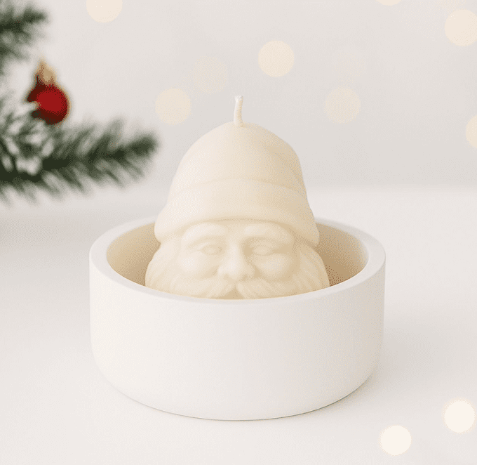 Bougie coupe blanche NOËL GOURMAND 200g