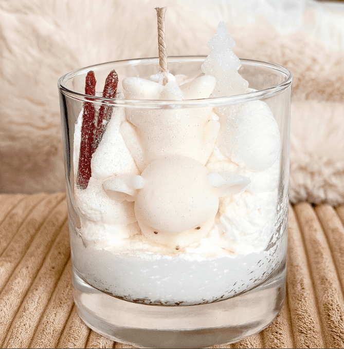 Bougie grand verre CHUTE A SKI 175g