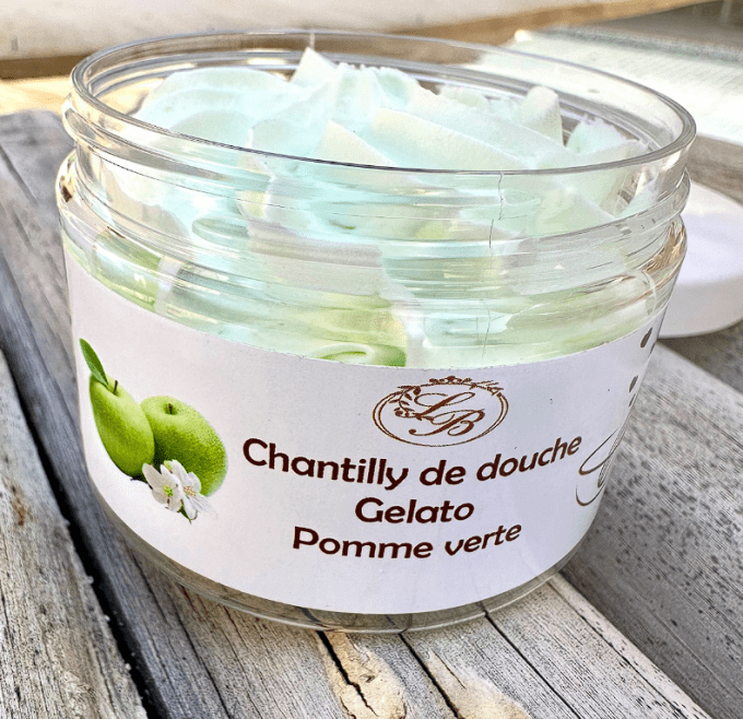 Chantilly de douche et bain 100 g Pomme Verte