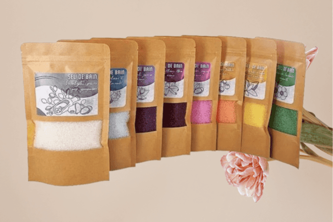 Sels de bain aux huiles essentielles plusieurs parfums
